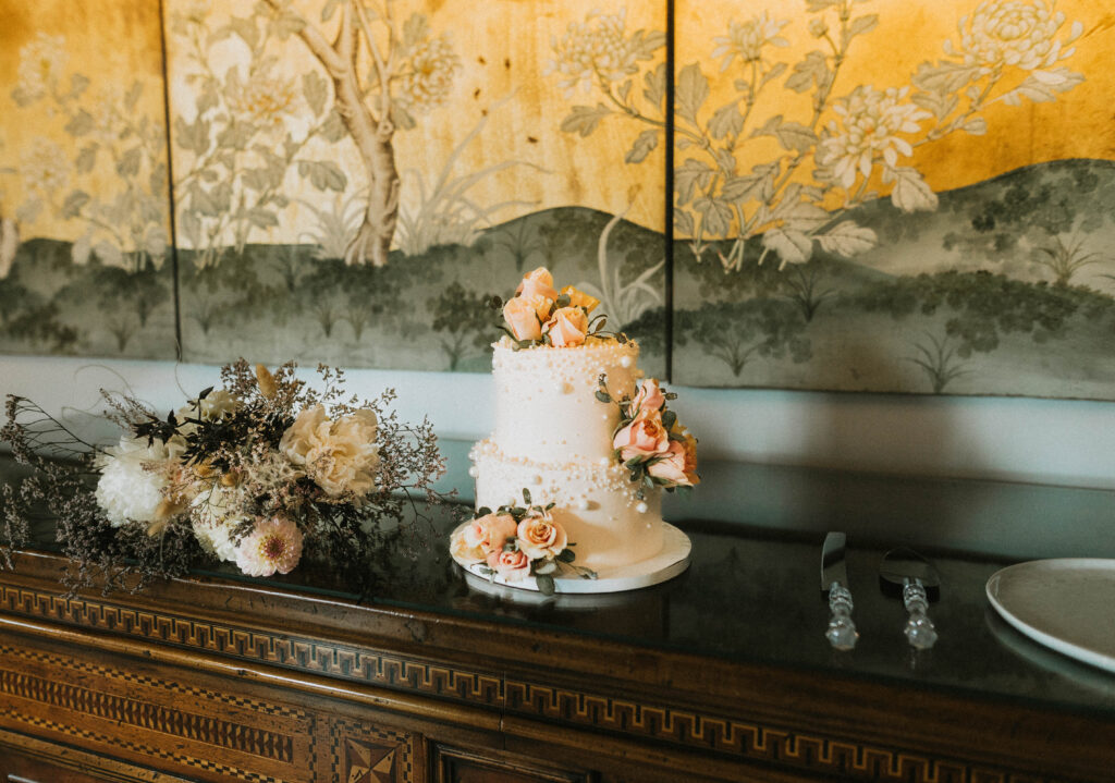 1908 Grand Lobby featuring a Wedding Cake by Cake Crazzie Gainesville, Florida Wedding